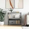 vidaXL Bibliothèque sonoma gris 80x30x78,5 cm bois d'ingénierie et fer
