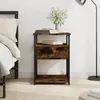 vidaXL Table de chevet chêne fumé 40x42x55 cm bois d'ingénierie