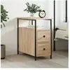 vidaXL Table de chevet chêne sonoma 30x60x60 cm bois d'ingénierie