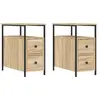 vidaXL Tables de chevet 2 pcs chêne sonoma 30x60x60 cm bois ingénierie