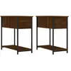 vidaXL Tables de chevet 2pcs chêne marron 30x60x60cm bois d'ingénierie