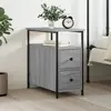 vidaXL Table de chevet sonoma gris 30x60x60 cm bois d'ingénierie