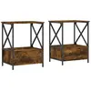 vidaXL Tables de chevet 2 pcs chêne fumé 50x41x65 cm bois d’ingénierie