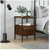 vidaXL Table de chevet chêne marron 34x36x50 cm bois d'ingénierie