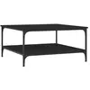 vidaXL Table basse noir 80x80x40 cm bois d'ingénierie