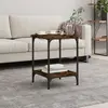 vidaXL Table basse chêne fumé 40x40x55 cm bois d'ingénierie