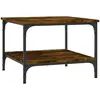 vidaXL Table basse chêne fumé 55x55x40 cm bois d'ingénierie