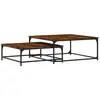 vidaXL Tables basses gigognes 2 pcs chêne fumé bois d'ingénierie