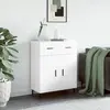 vidaXL Buffet Blanc brillant 69,5x34x90 cm Bois d'ingénierie