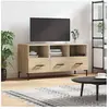 vidaXL Meuble TV chêne sonoma 102x36x50 cm bois d'ingénierie