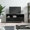 vidaXL Meuble TV noir 102x36x50 cm bois d'ingénierie