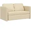 vidaXL Canapé-lit 2 en 1 crème 112x174x55 cm tissu