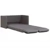 vidaXL Canapé-lit 2 en 1 gris 112x174x55 cm similicuir