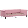 vidaXL Vidaxl Lit De Repos Rose 90x200 Cm Velours