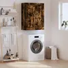 VIDAXL Armoire Murale, Placard Suspendu avec 3 Compartiments et Poignées, Meuble Flottant avec Rangement Salon Chambre, Chêne Fumé Bois d'Ingénierie