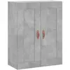 vidaXL Armoire murale gris béton 69,5x34x90 cm bois d'ingénierie