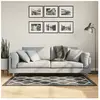 vidaXL Tapis lavable noir et blanc 80x150 cm antidérapant