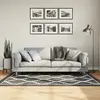 vidaXL Tapis lavable noir et blanc 120x180 cm antidérapant