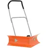 vidaXL Pelle à neige double angle avec poignée extensible orange acier