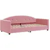 Lit de repos sans matelas rose 90x200 cm velours Vidaxl Rose