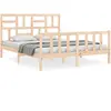 vidaXL Cadre de lit avec tête de lit 160x200 cm bois massif