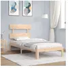 vidaXL Cadre de lit avec tête de lit 90x200 cm bois massif
