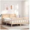 vidaXL Cadre de lit avec tête de lit 160x200 cm bois massif