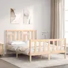 vidaXL Cadre de lit avec tête de lit 140x200 cm bois massif