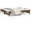 vidaXL Lit coulissant Marron miel 2x(75x190) cm Bois de pin massif