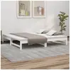 vidaXL Lit coulissant Blanc 2x(100x200) cm Bois de pin massif