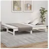 823420  vidaXL Lit coulissant Blanc 2x(75x190) cm Bois de pin massif