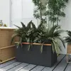 vidaXL Jardinière noir 80x40x40 cm résine tressée