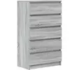 vidaXL Commode Sonoma gris 60x36x103 cm Bois d'ingénierie
