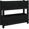 vidaXL Jardinière Noir 77x25x66 cm Bois massif de pin