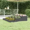 vidaXL Jardinière Gris 107x107x27 cm Bois massif de pin