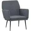 vidaXL Fauteuil Gris foncé 62x79x79 cm Velours