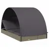 vidaXL Transat 2 places avec toit rond gris 211x112x140 cm