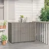 vidaXL Armoire de rangement jardin Gris 100x55,5x80 cm Résine tressée