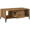 vidaXL Table basse Chêne fumé 90x50x36,5 cm Bois d'ingénierie
