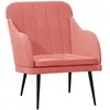 vidaXL Fauteuil Rose 63x76x80 cm Velours
