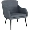 vidaXL Fauteuil Gris foncé 63x76x80 cm Velours