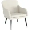 vidaXL Fauteuil Crème 63x76x80 cm Velours