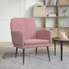 vidaXL Fauteuil Rose 62x79x79 cm Velours
