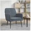 vidaXL Fauteuil Gris foncé 62x79x79 cm Velours