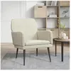 vidaXL Fauteuil Crème 62x79x79 cm Velours
