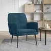 vidaXL Fauteuil Bleu 62x79x79 cm Velours