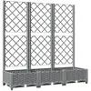 vidaXL Jardinière avec treillis Gris clair 120x40x121,5 cm PP