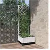vidaXL Jardinière avec treillis Blanc 40x40x121,5 cm PP