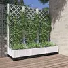 vidaXL Jardinière avec treillis Blanc 120x40x121,5 cm PP