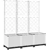 vidaXL Jardinière avec treillis Blanc 120x40x136 cm PP